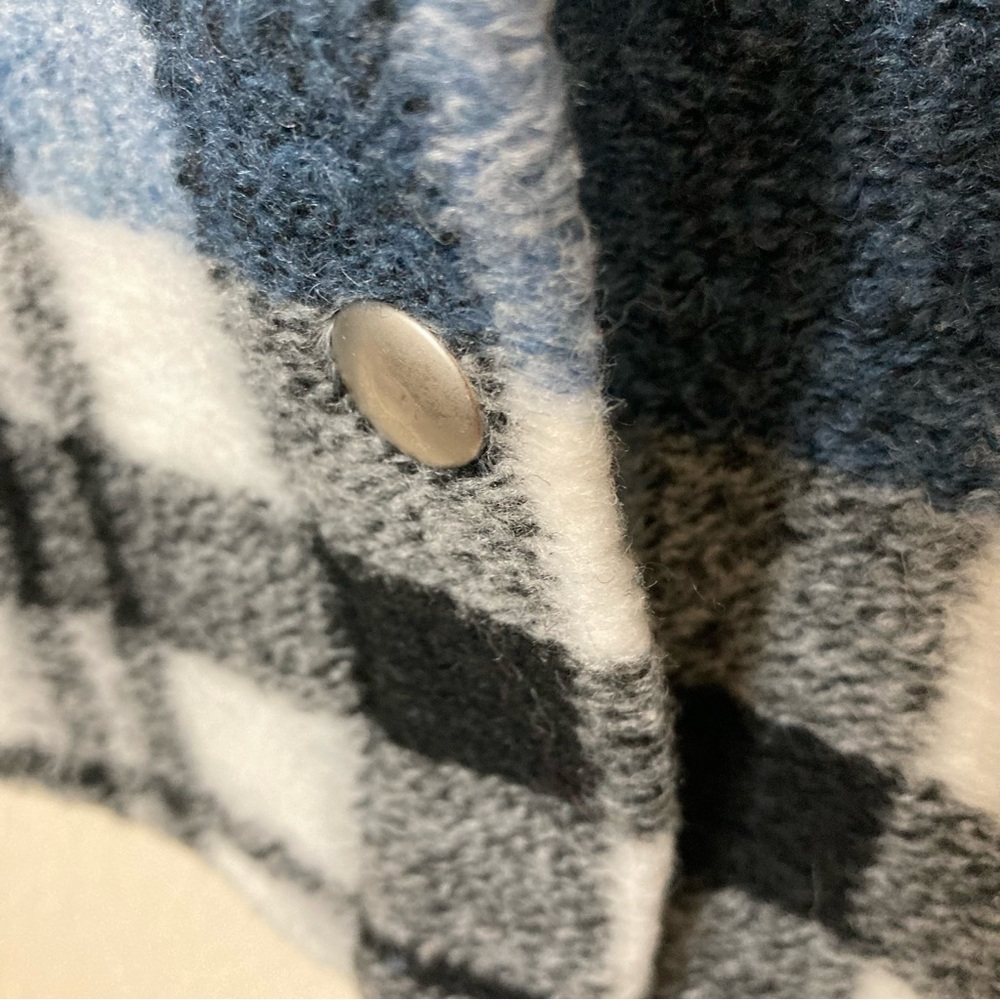 Zara Blue and White Plaid Utility Jacket - Picture 8 of 8